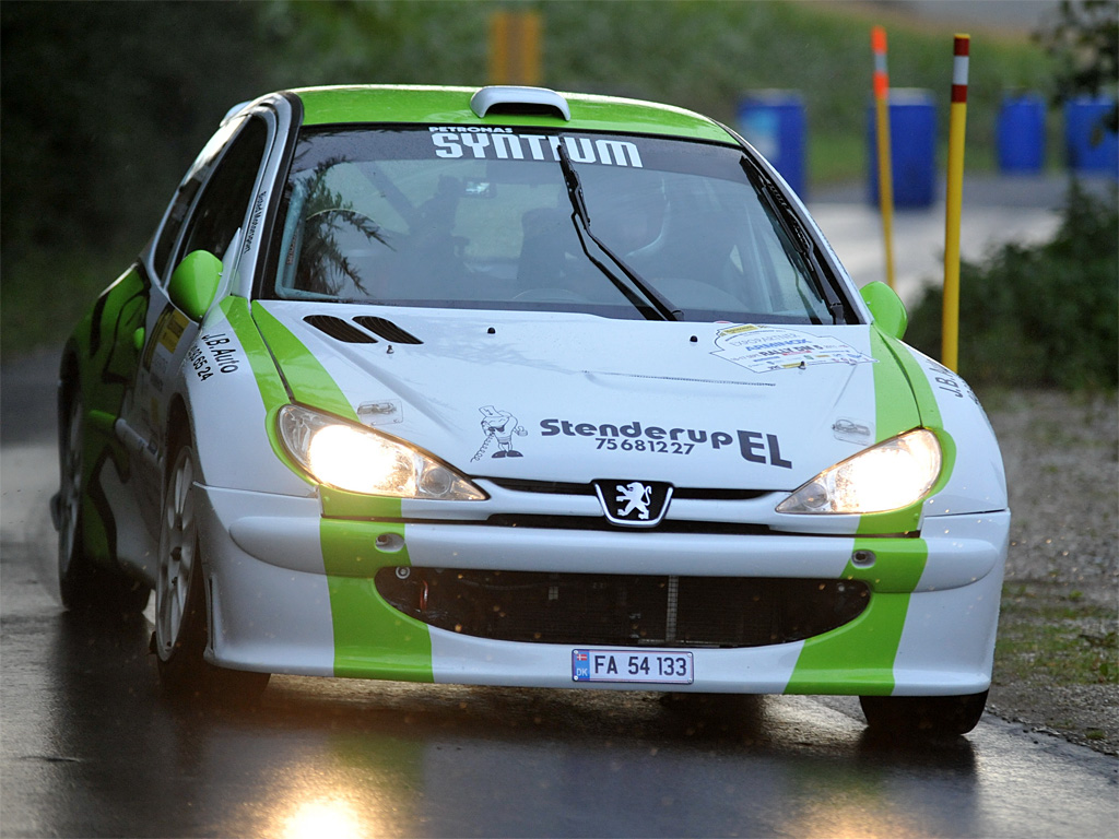 Jesper Bisted havde det bedste løb med sin Peugeot 207 Super 1600
(Foto: Bisted Motorsport)